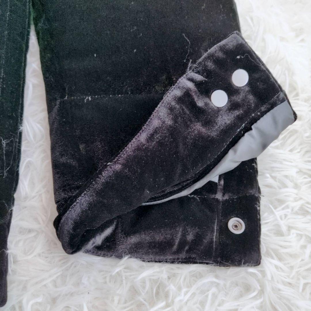 【極美品】ニコルクラブフォーメン ニットベロア スタンドダウンブルゾン 黒 46