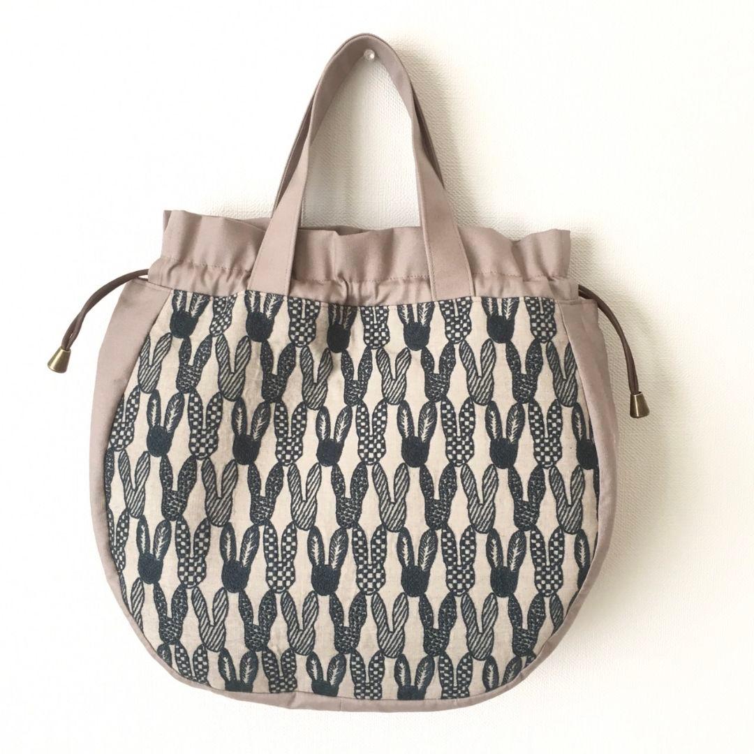 ミナペルホネン ハンドメイド しずくバッグ 巾着バッグ ポンピア