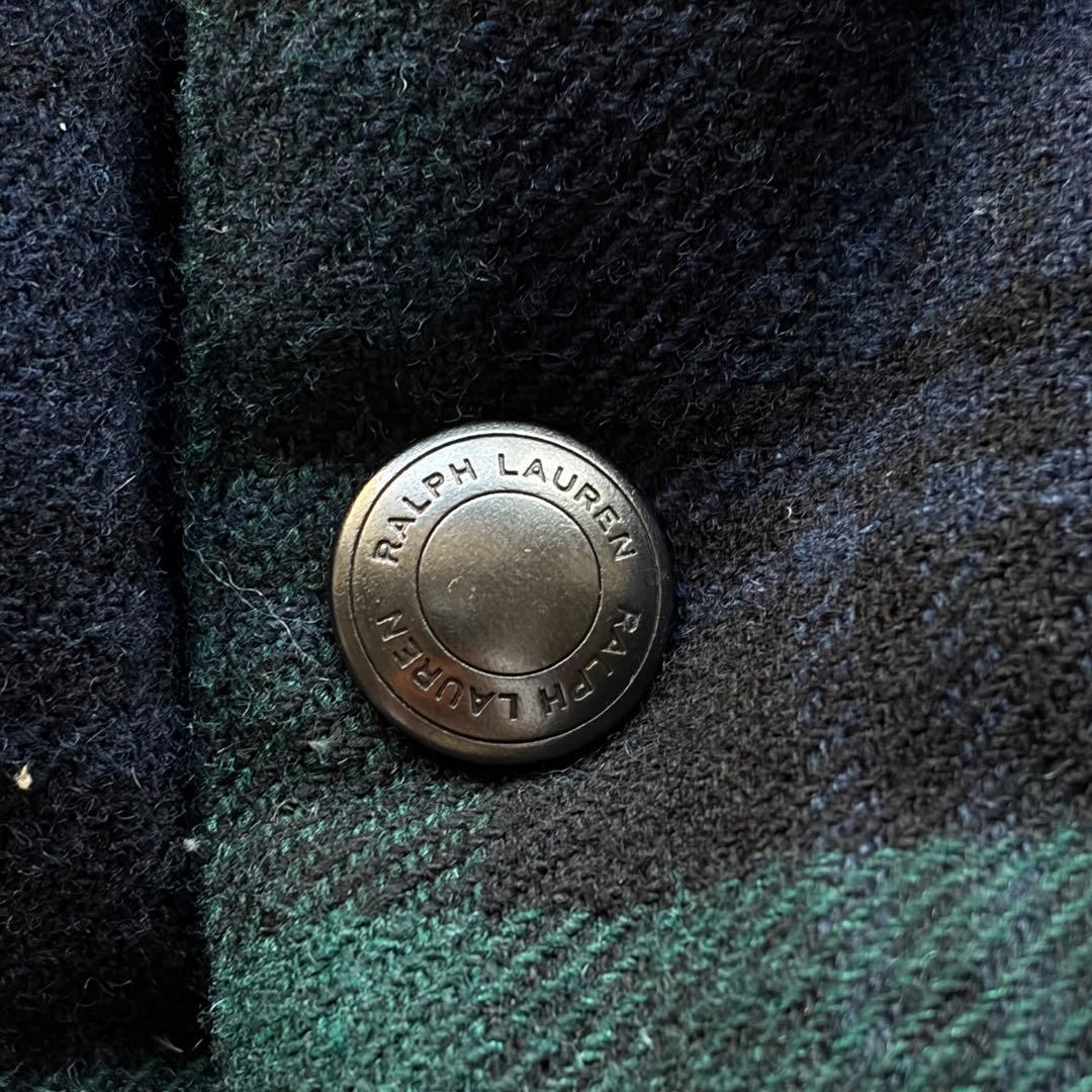 美品✨ポロラルフローレン ウールダウンコート ブラックウォッチ 刺繍 S 現行品