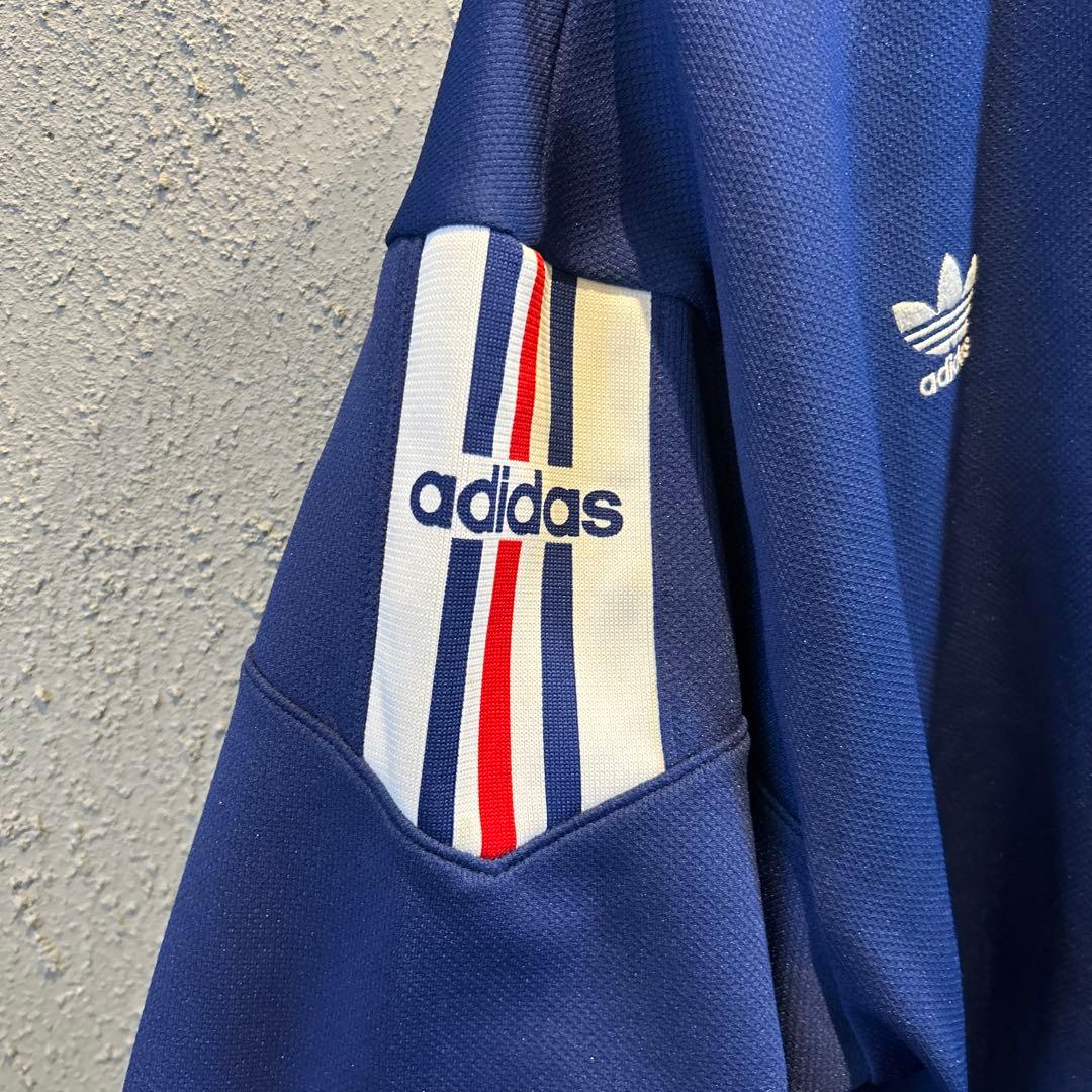 #247 80s adidas デサント　トラックジャケット　Lネイビー