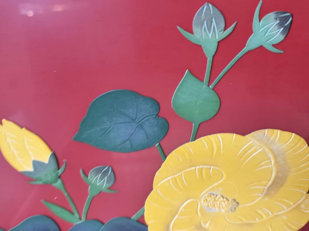 琉球漆器　 紅房　琉球漆工　沖縄　べんぼう 漆器　漆絵 プレート　工芸品