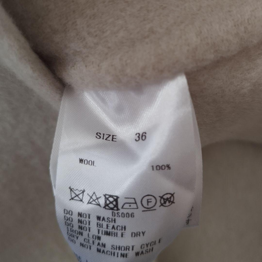 美品✨ボールジィ プレミアムウール リバーフーデットコート　薄ベージュ M相当