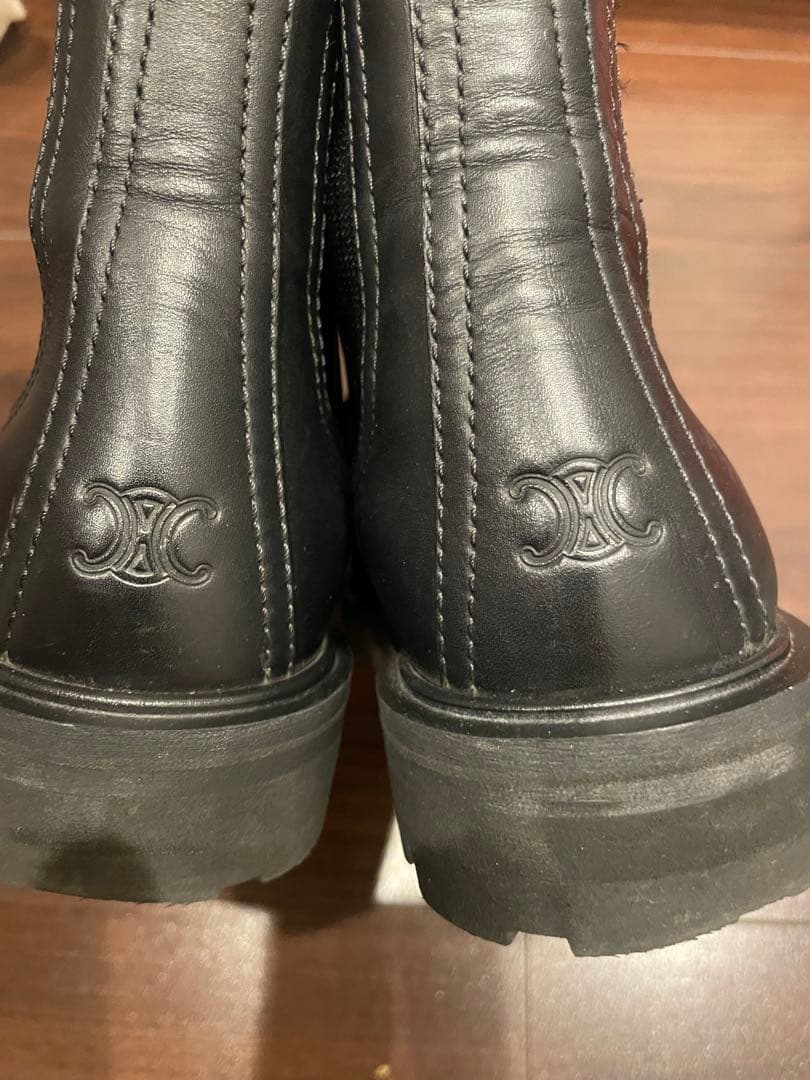 CELINE ブラック サイドゴアブーツ35.5