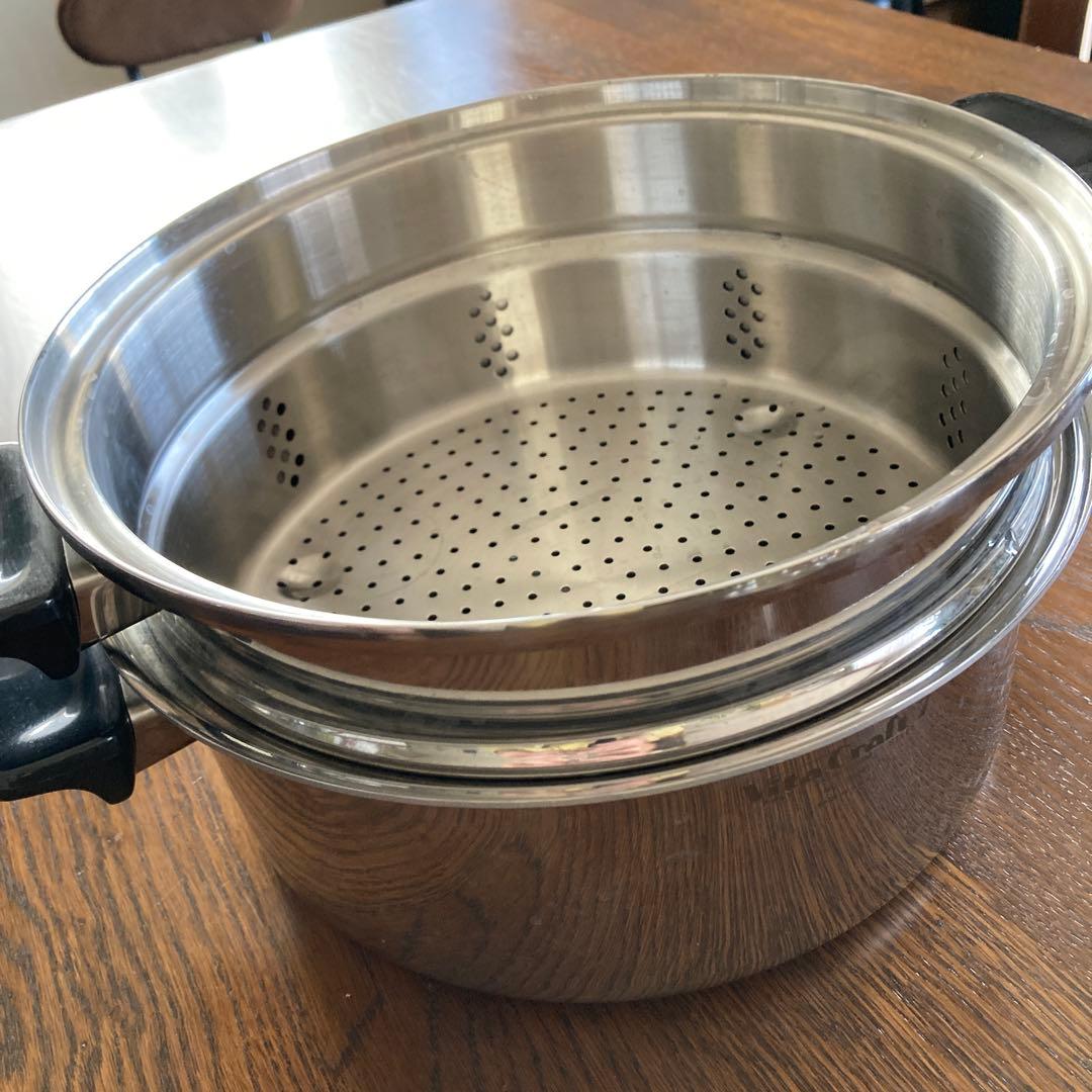 再値下げ　ビタクラフト　両手鍋と蒸し器、カップ、ハイドームセット