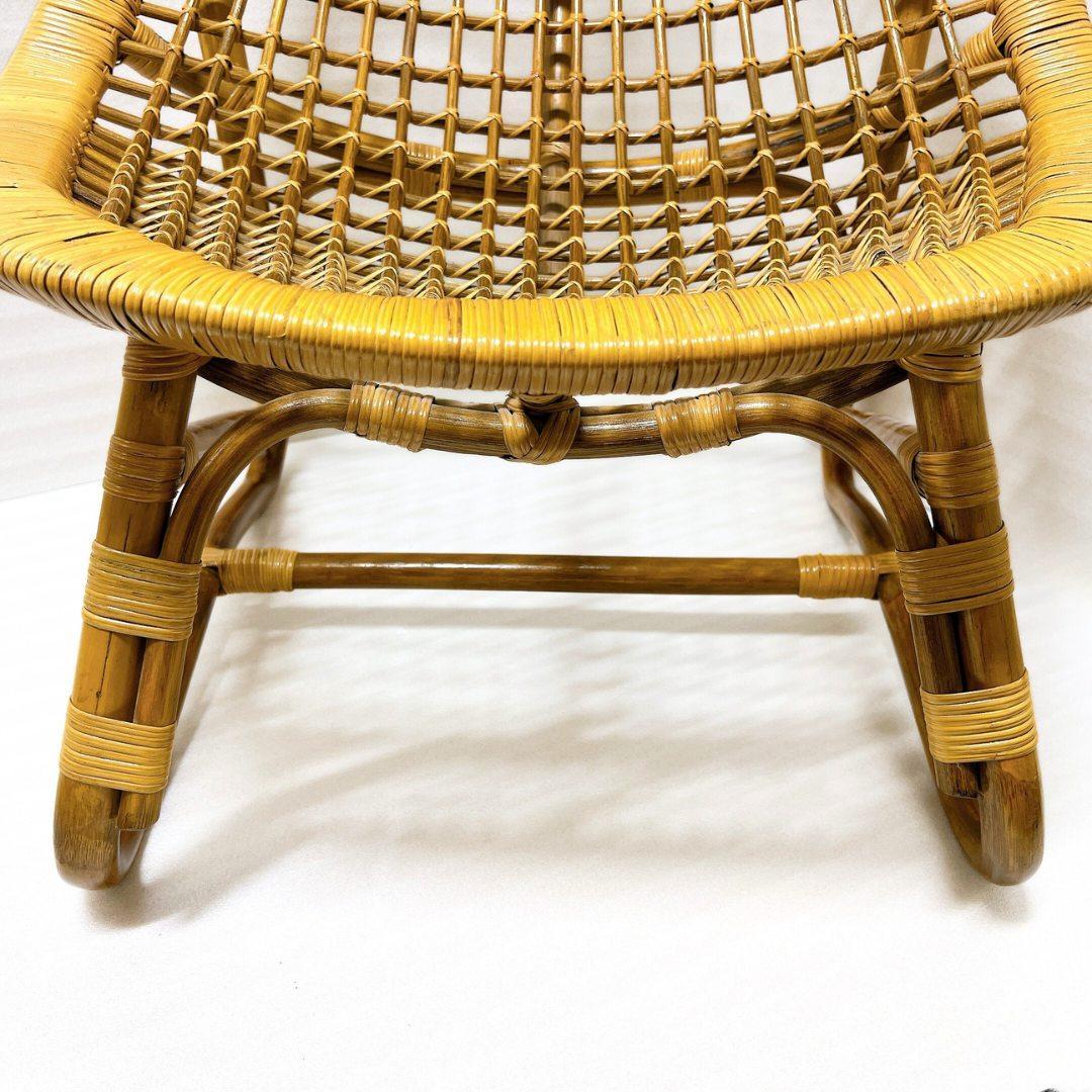 【良品✨送料無料】ラタンチェア 籐 椅子 アジアン家具 バリ風①