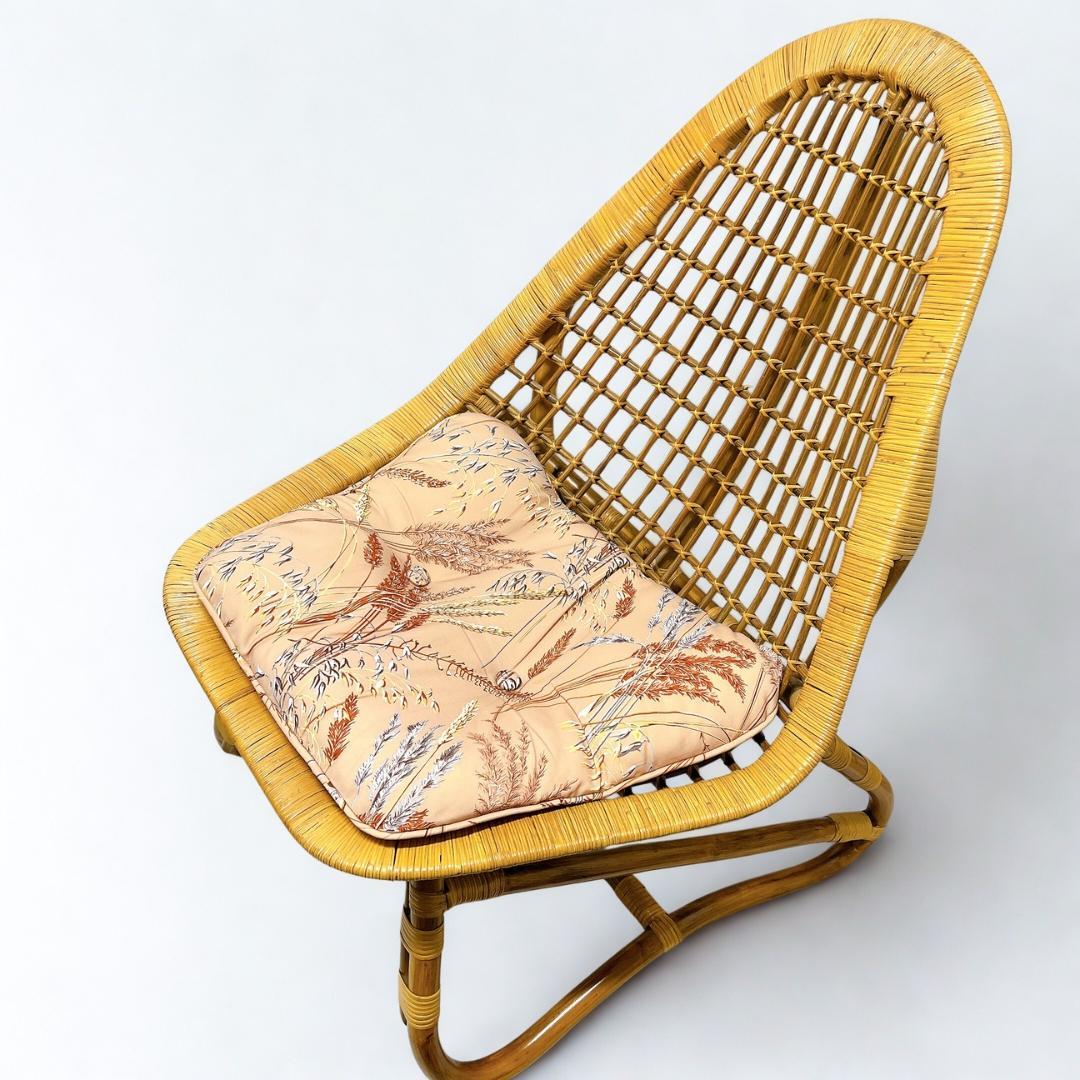 【良品✨送料無料】ラタンチェア 籐 椅子 アジアン家具 バリ風①