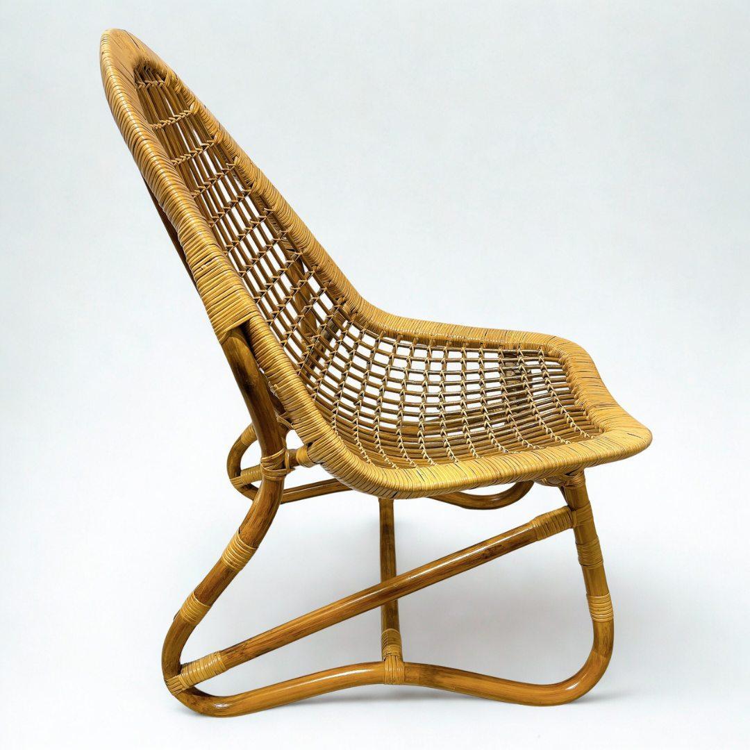 【良品✨送料無料】ラタンチェア 籐 椅子 アジアン家具 バリ風①