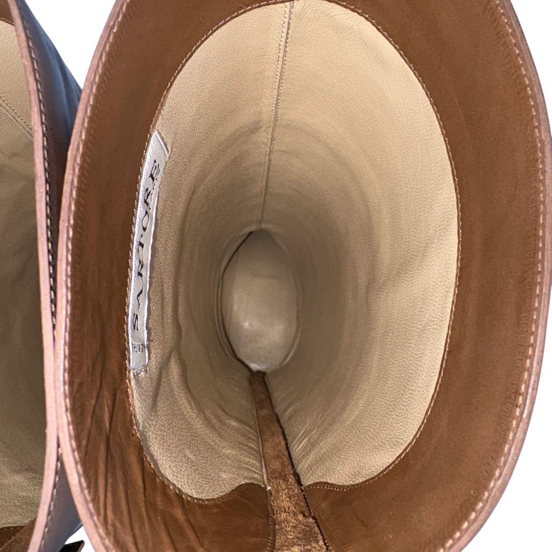 【使用感少】SARTORE サルトル　24cm 37 ロングブーツ　ブラウン