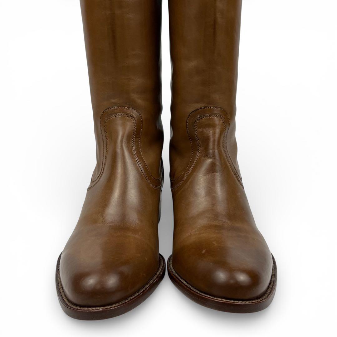 【使用感少】SARTORE サルトル　24cm 37 ロングブーツ　ブラウン