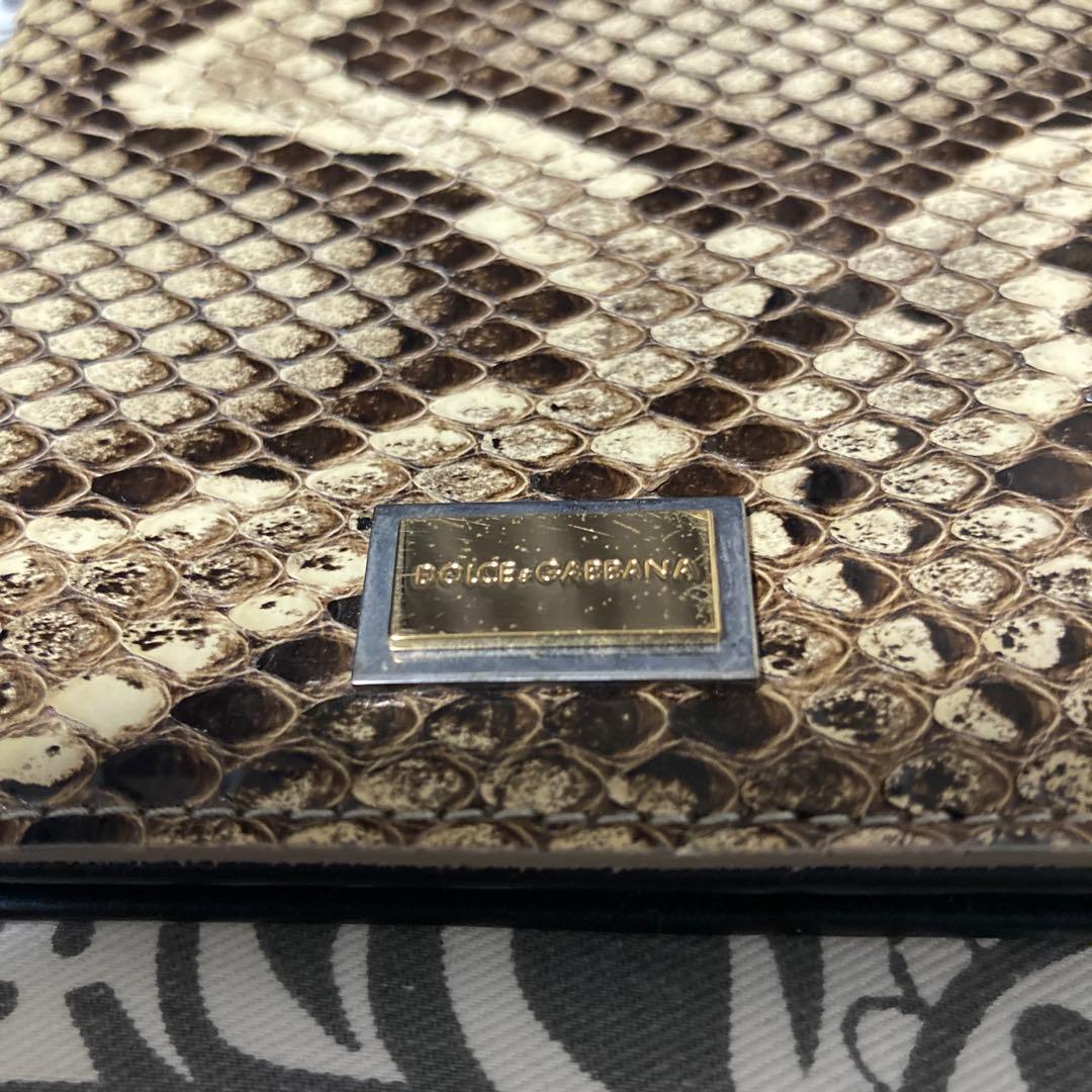 DOLCE & GABBANA ヘビ革 パスポートケース　メモカバー　パイソン