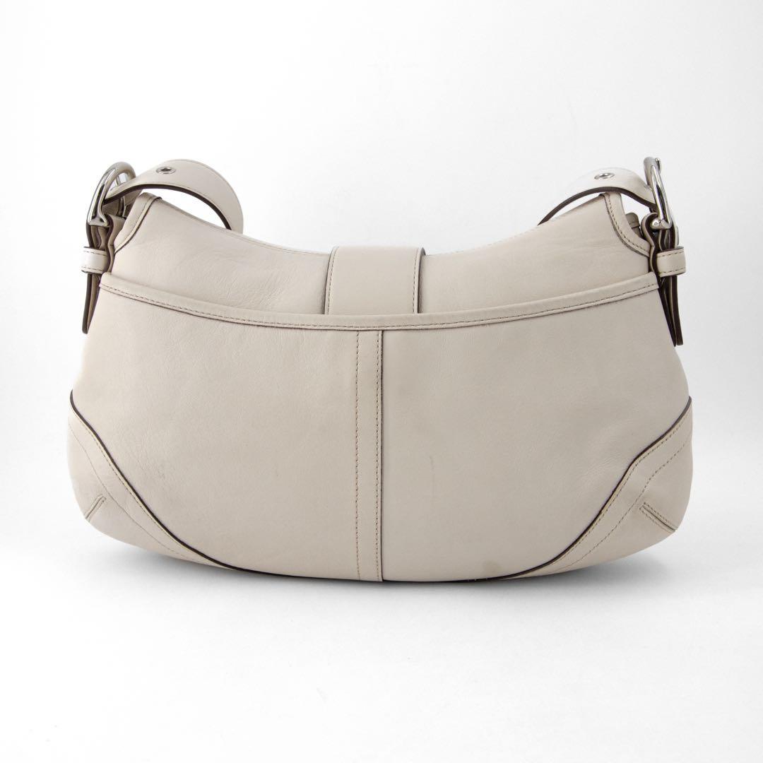 A105【美品】COACH／コーチ　ソーホー　ワンショルダーバッグ　レザー　白