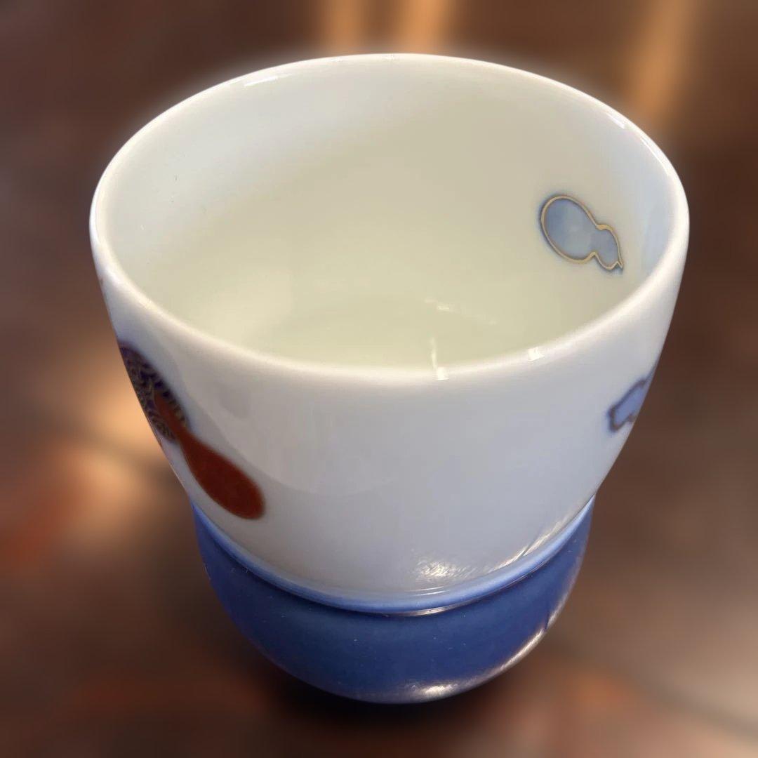 新春SALE 深川製磁　百年庵　六瓢杵型組小湯呑みと組茶碗
