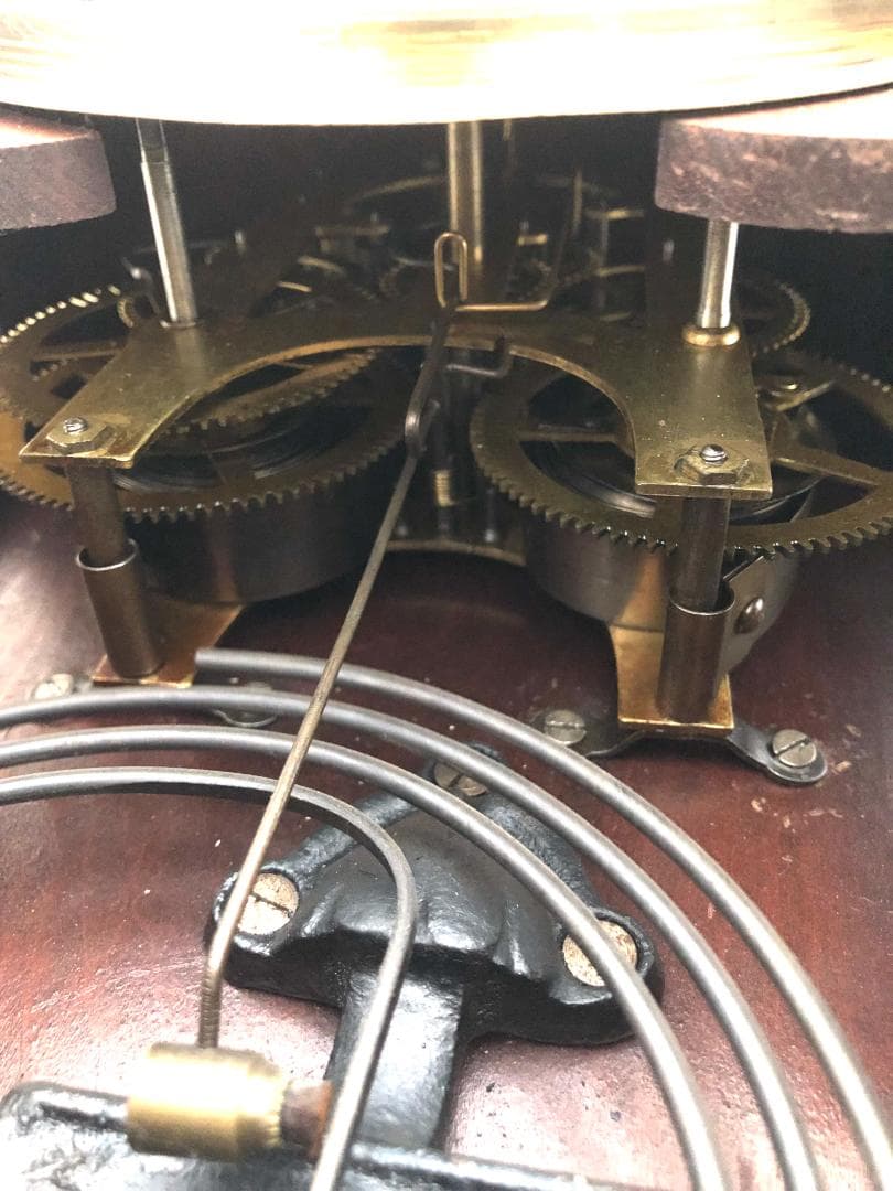 【完動品・昭和レトロ】横浜エムズイ商会 TRADE(Z)MARK 柱時計 掛時計