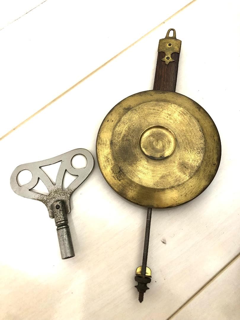 【完動品・昭和レトロ】横浜エムズイ商会 TRADE(Z)MARK 柱時計 掛時計