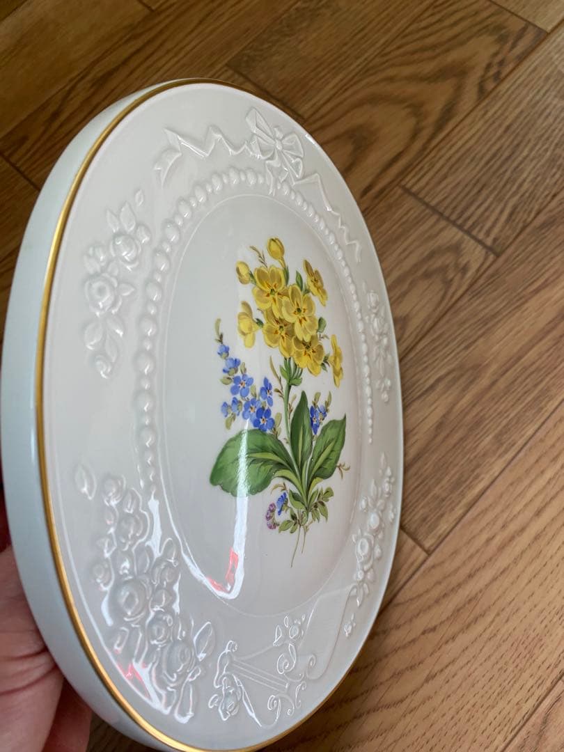 美品★希少★マイセン 陶板画 壁掛け 花柄　　アンティーク
