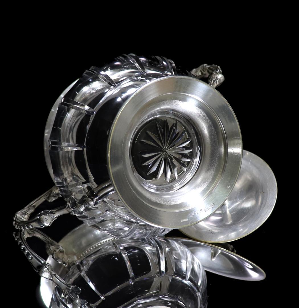 オールド・バカラ×クリストフル 合作 銀装飾色大型蓋物 激レア コラボ 小物入れ