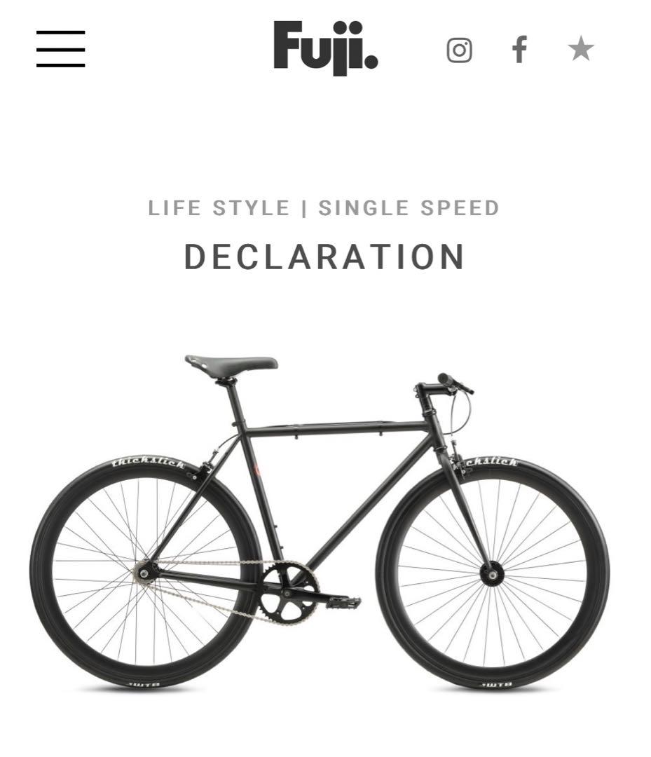 自転車本体 Fuji. DECLARATION