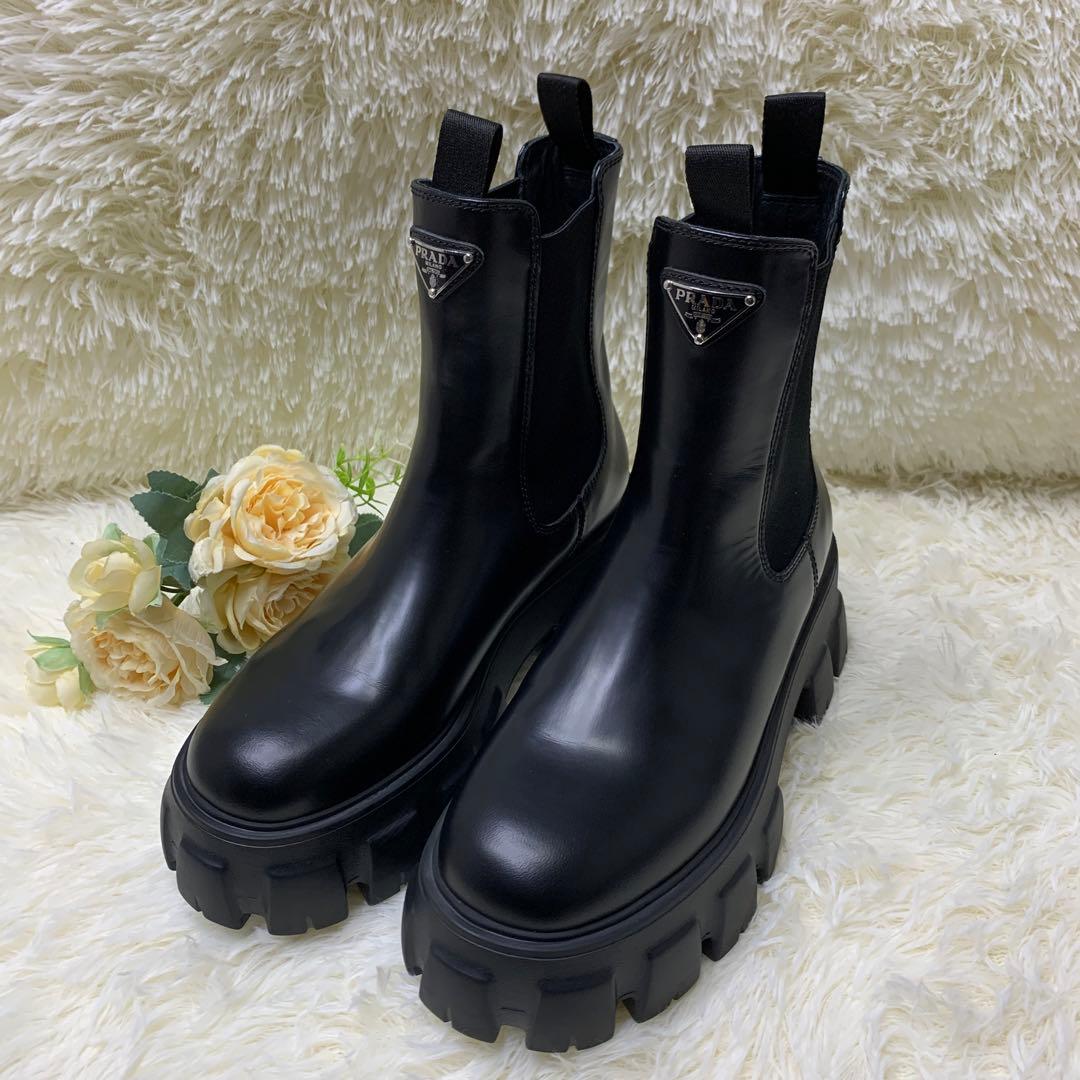 PRADA プラダ モノリス サイドゴア ブーツ