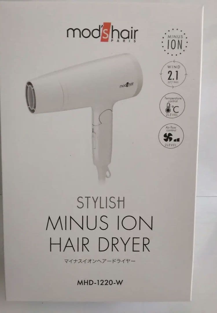 mod's hair マイナスイオンヘアドライヤー MHD-1220-W新品