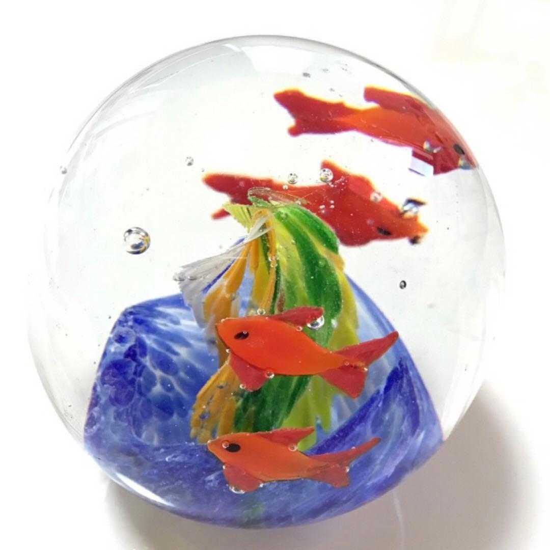 金魚 アクアリウム ガラス製 ガラス細工 球体