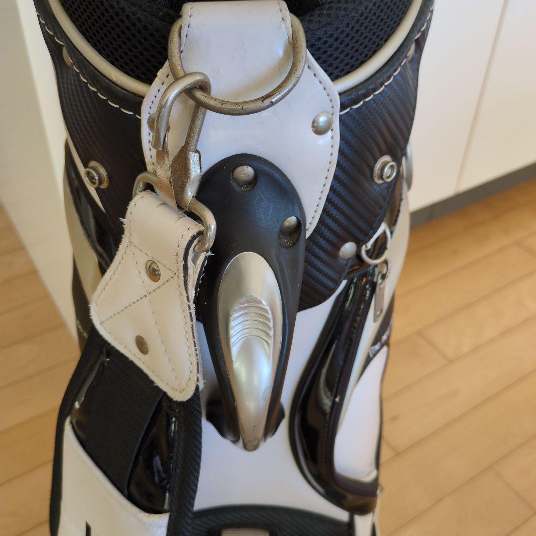 ALBATROSS ゴルフ！ キャディバッグ ブラック/ホワイト