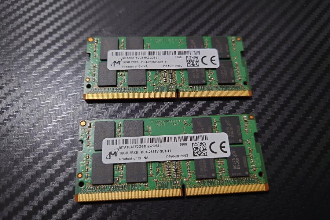 Crucial 32GB DDR4 メモリー 2666MHz 16GB×2枚