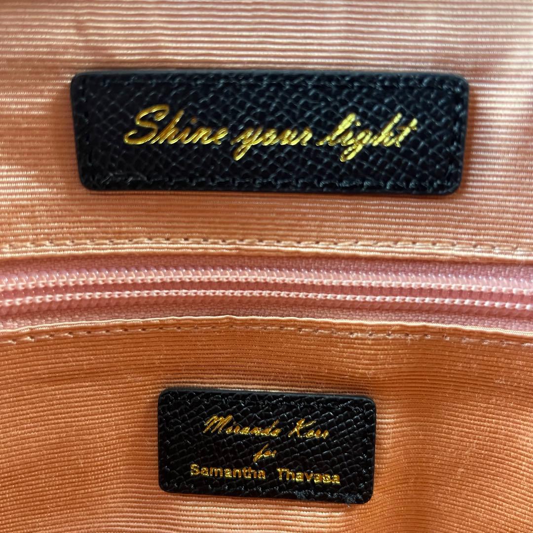 【極美品】ミランダカー×サマンサタバサ 本革 レザー 2way ハンドバッグ 黒