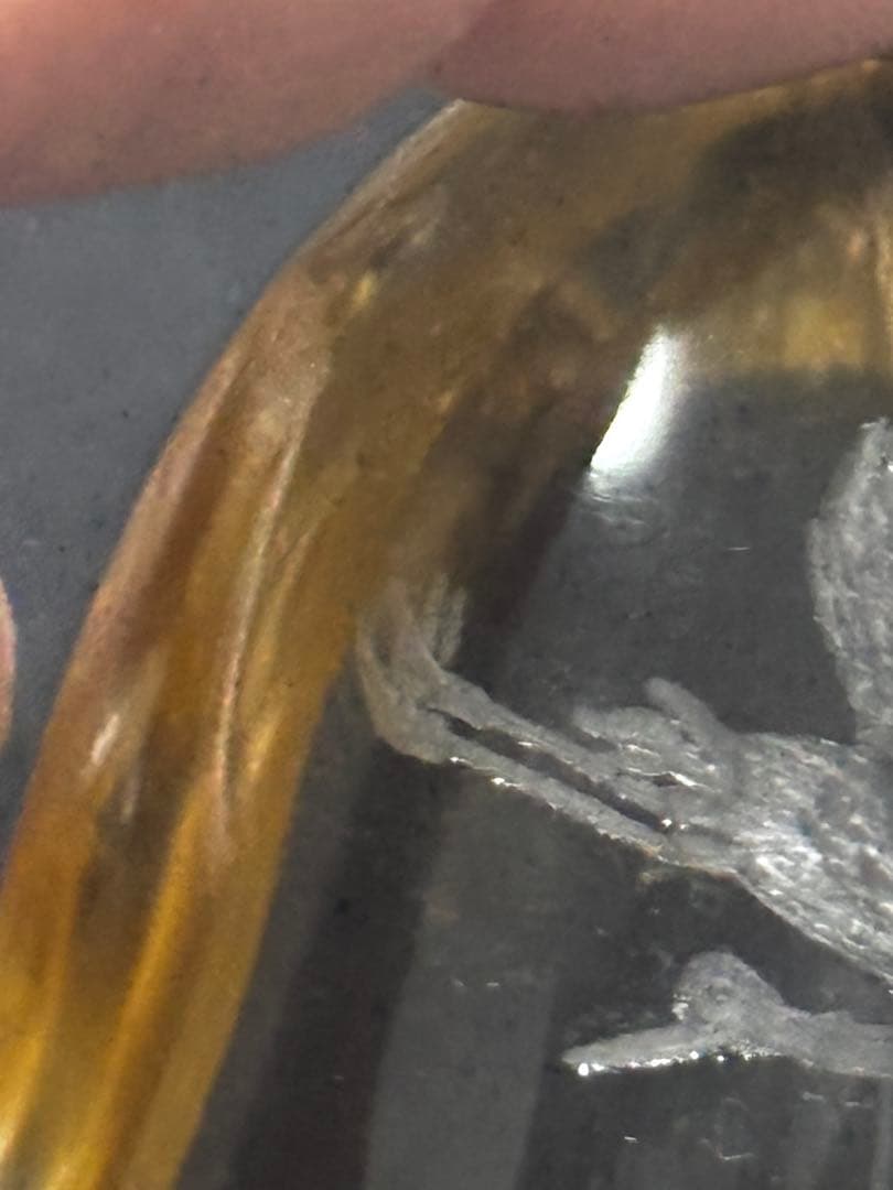 水晶置き物（夫婦鶴）NO411