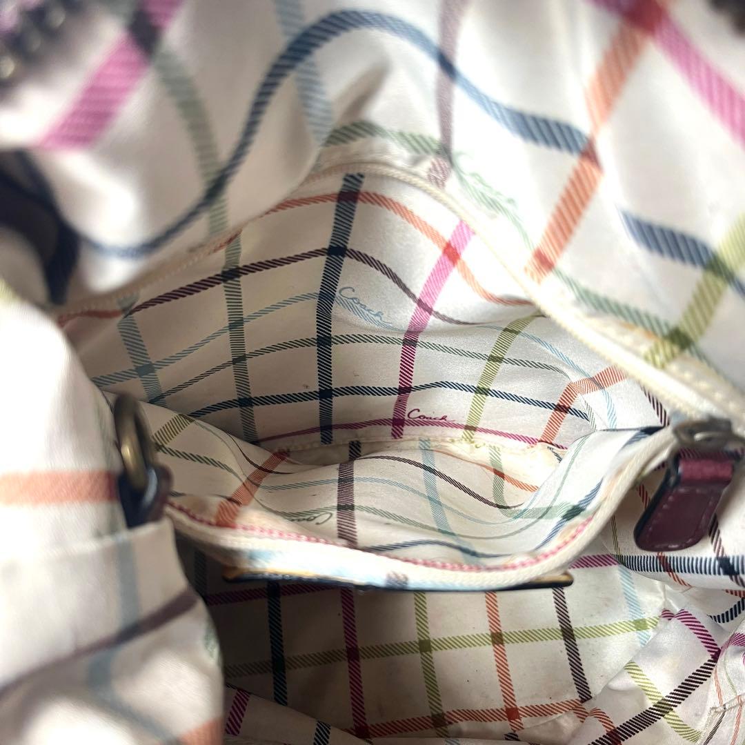 COACH オールドコーチ ショルダーバッグ グラブタンレザー ボルドー 881