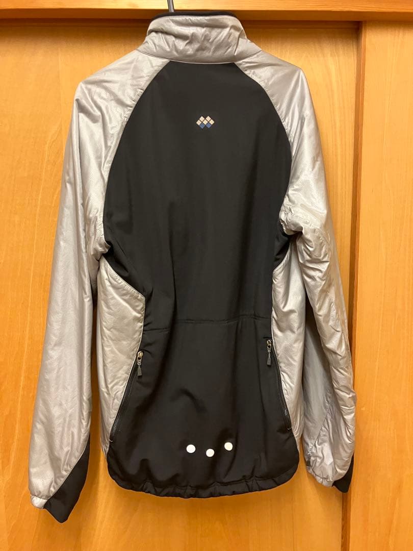 モンベル　サイクルジャケット シルバー/ブラック 反射素材
