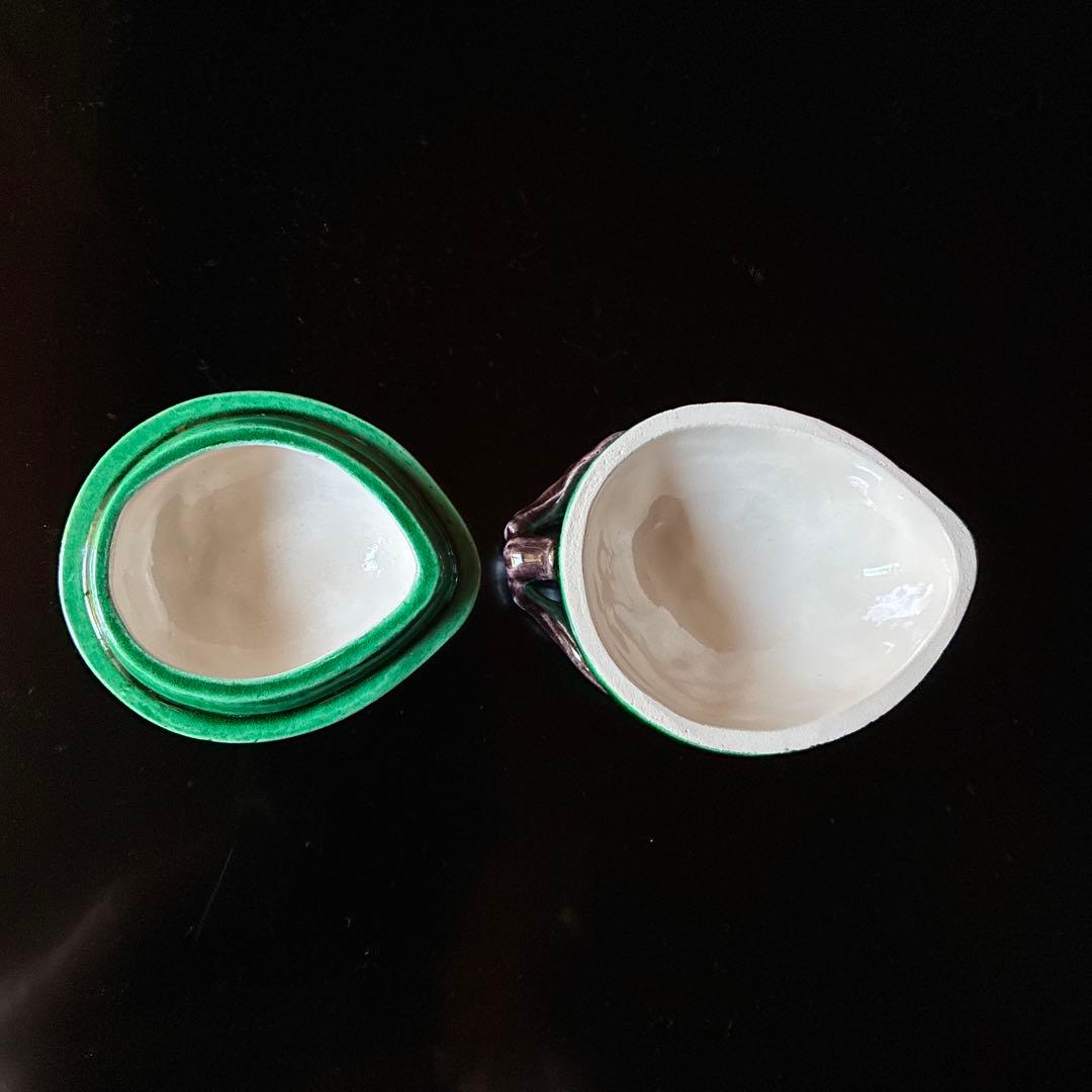 茶道　香合　\"桃\" 交趾