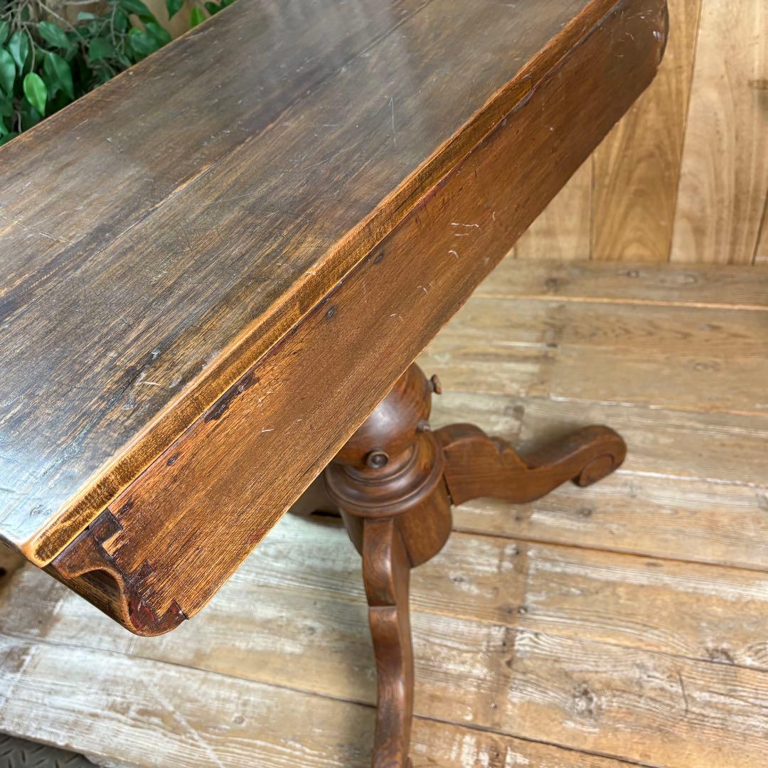 インドネシアアンティークビンテージ年代物特大テーブル木製ディスプレイ台デスク