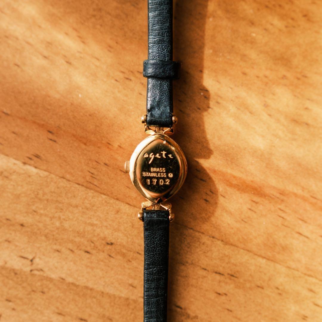 12/21値下【美品】agateアガット ホワイトシェル オーバル