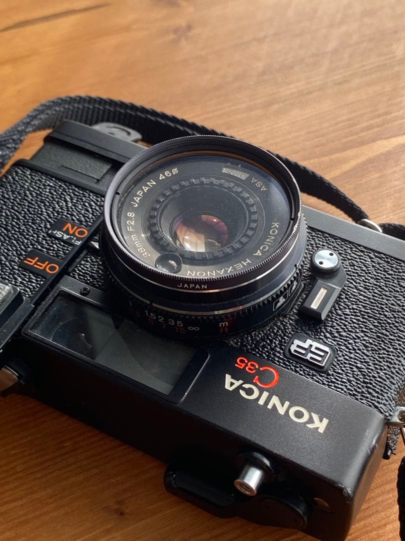 【昭和レトロフィルムカメラ】KONICA C35 EF