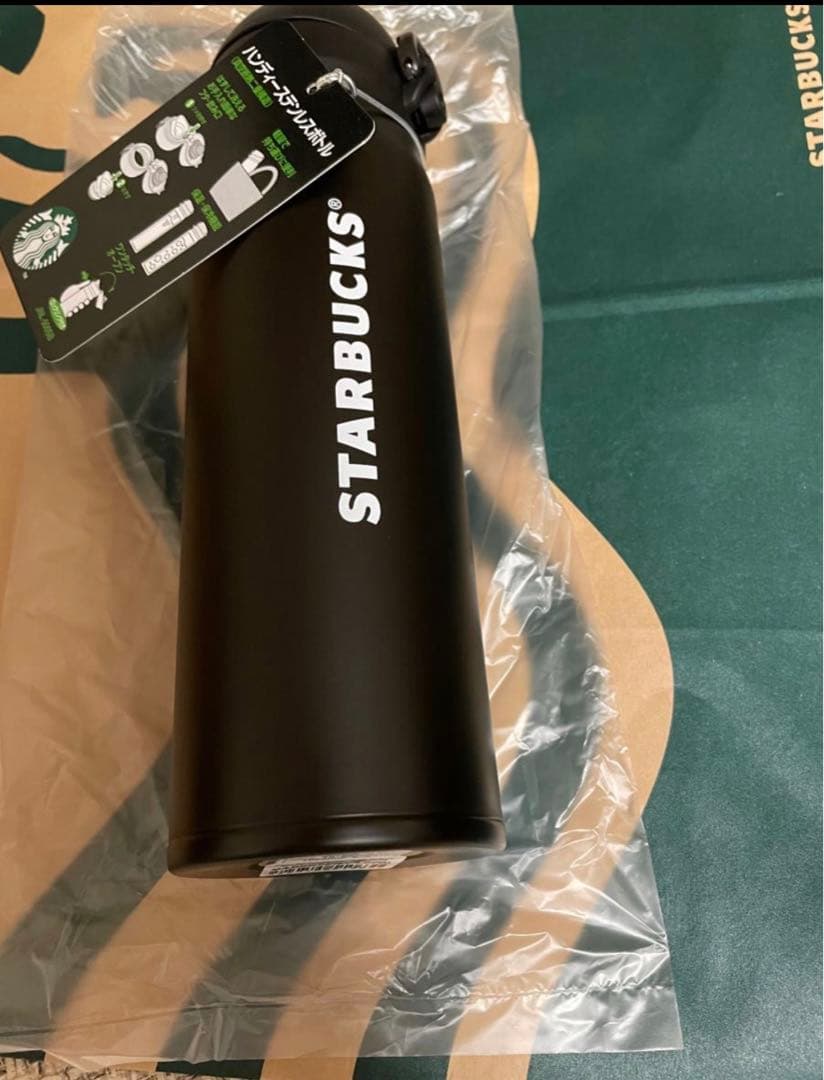 スターバックス 富士山 マットブラック ハンディステンレスボトル サーモス 水筒
