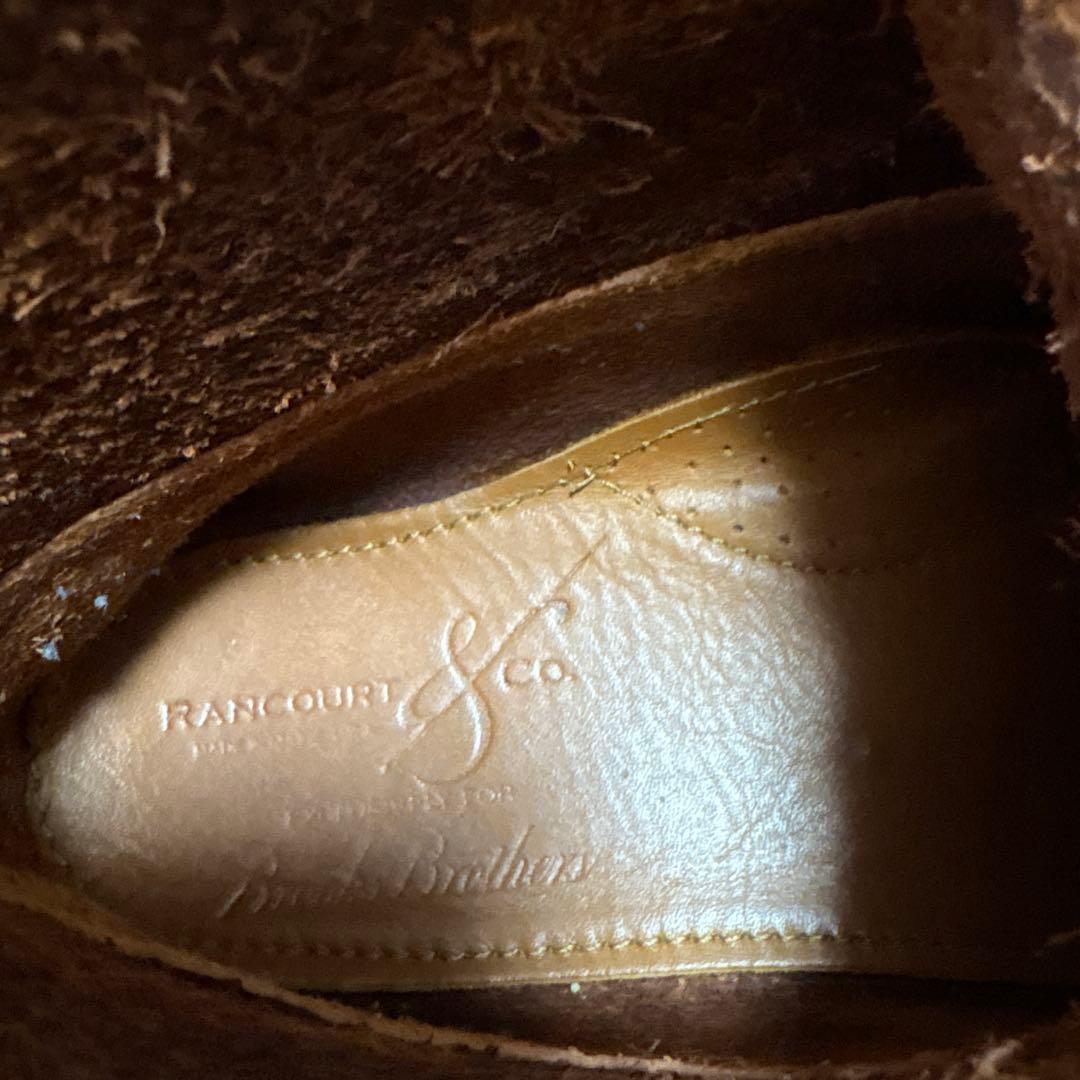 ブルックスブラザーズ&ランコート　wネーム　モカブーツ　ビブラム仕様size7