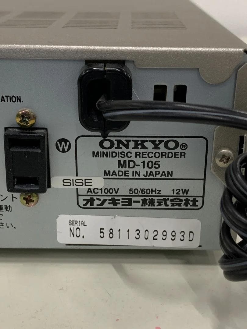 ONKYO MD-105X MDレコーダー 【動作品】「5945」
