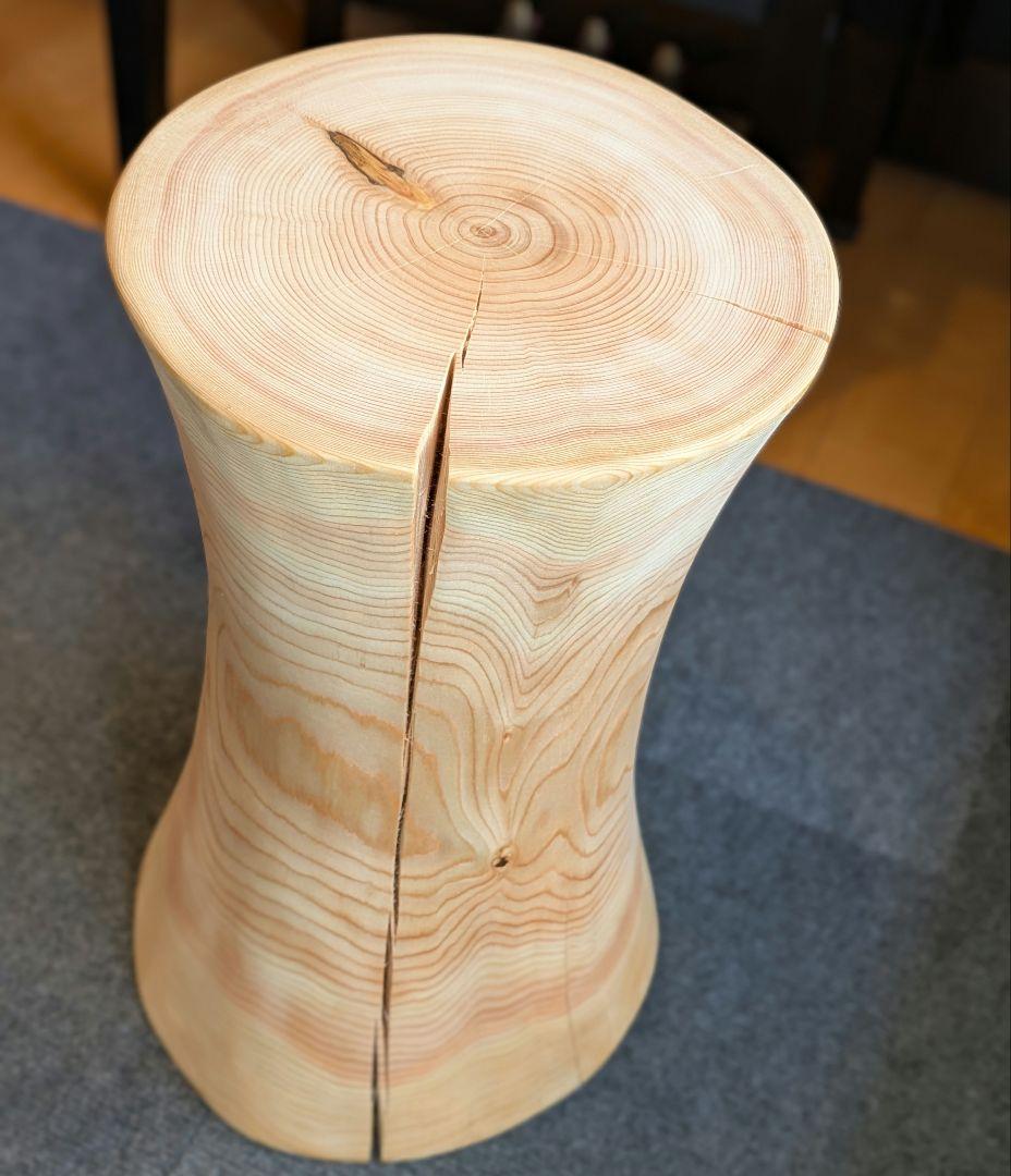 ppp　檜　丸太　椅子　スツール　高さ約45.5㎝