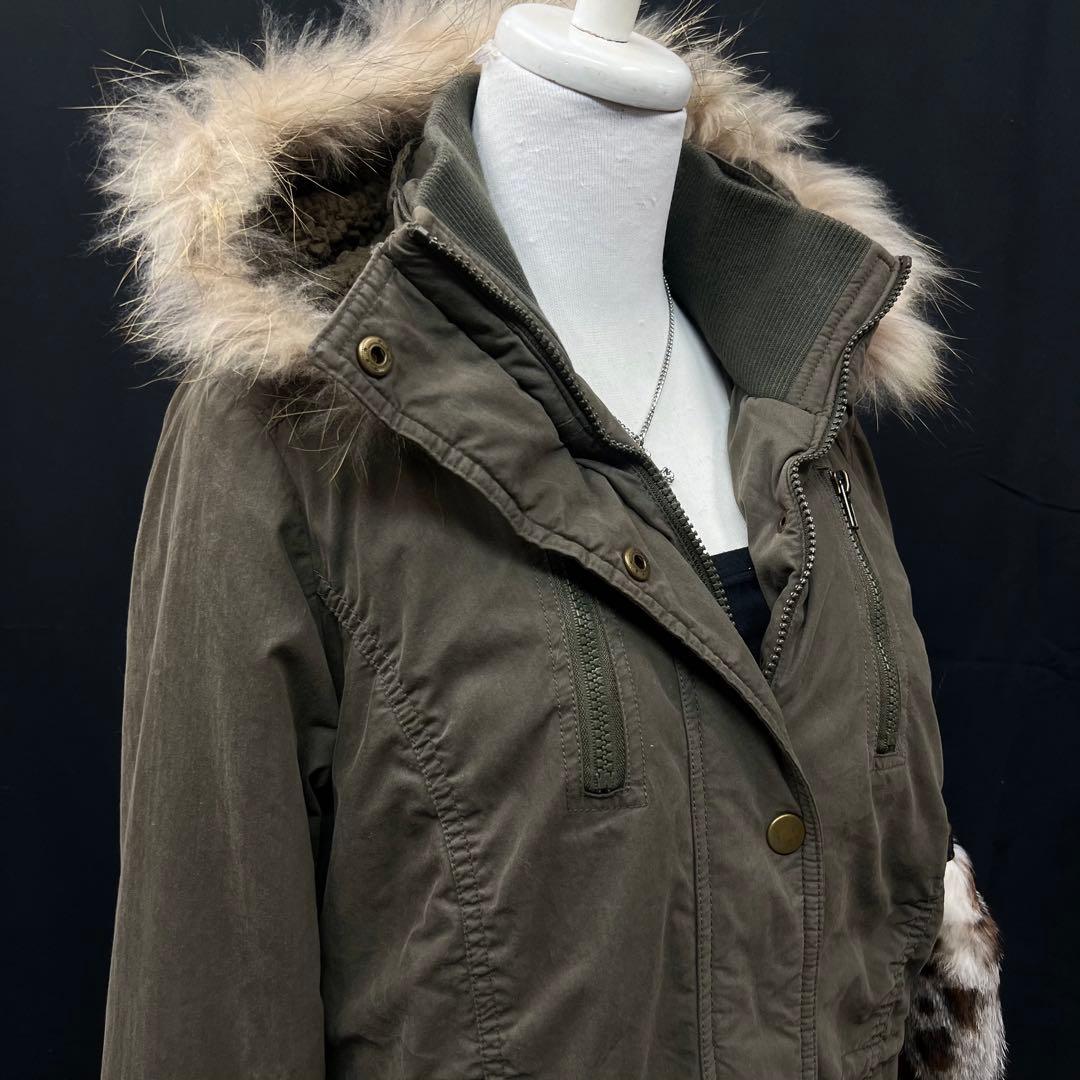 平成ギャル　y2k グランジ　ファー付き　モッズコート　ギミック　ロング