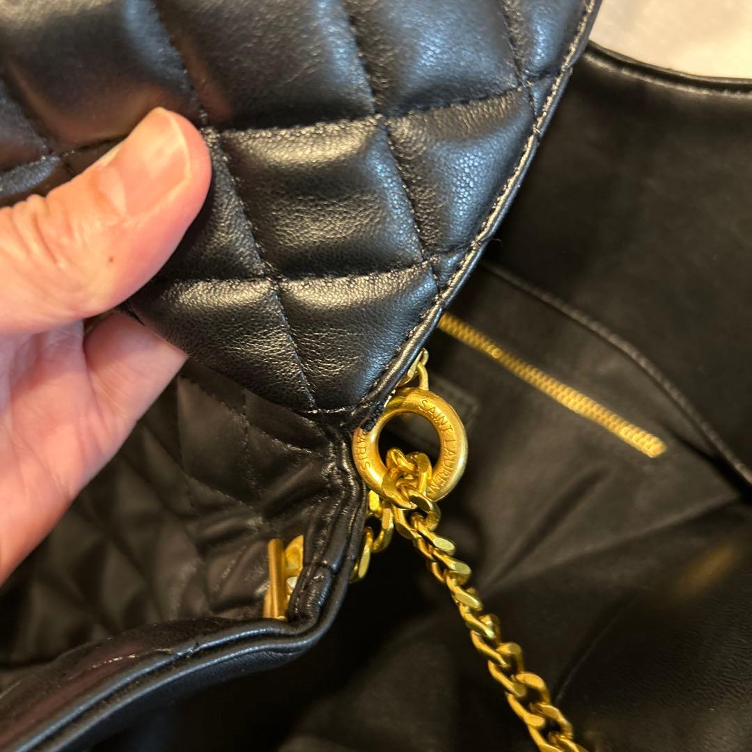 YSL 黒 キルティングバッグ 大きめ