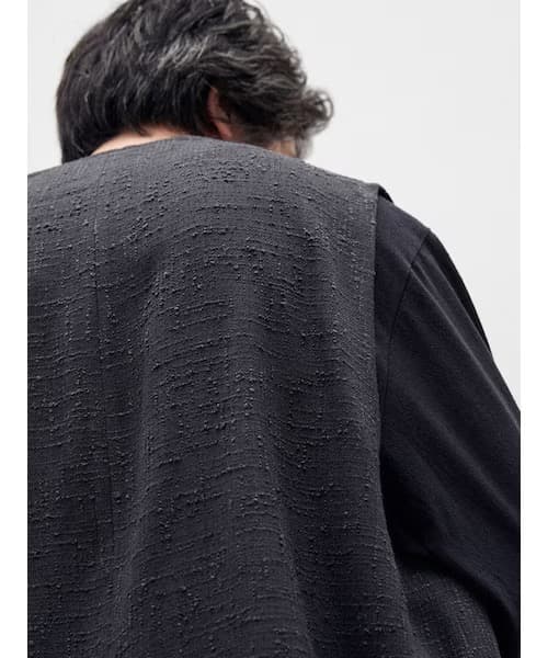 トップス LIDNM LIGHT TWEED ZIP VEST