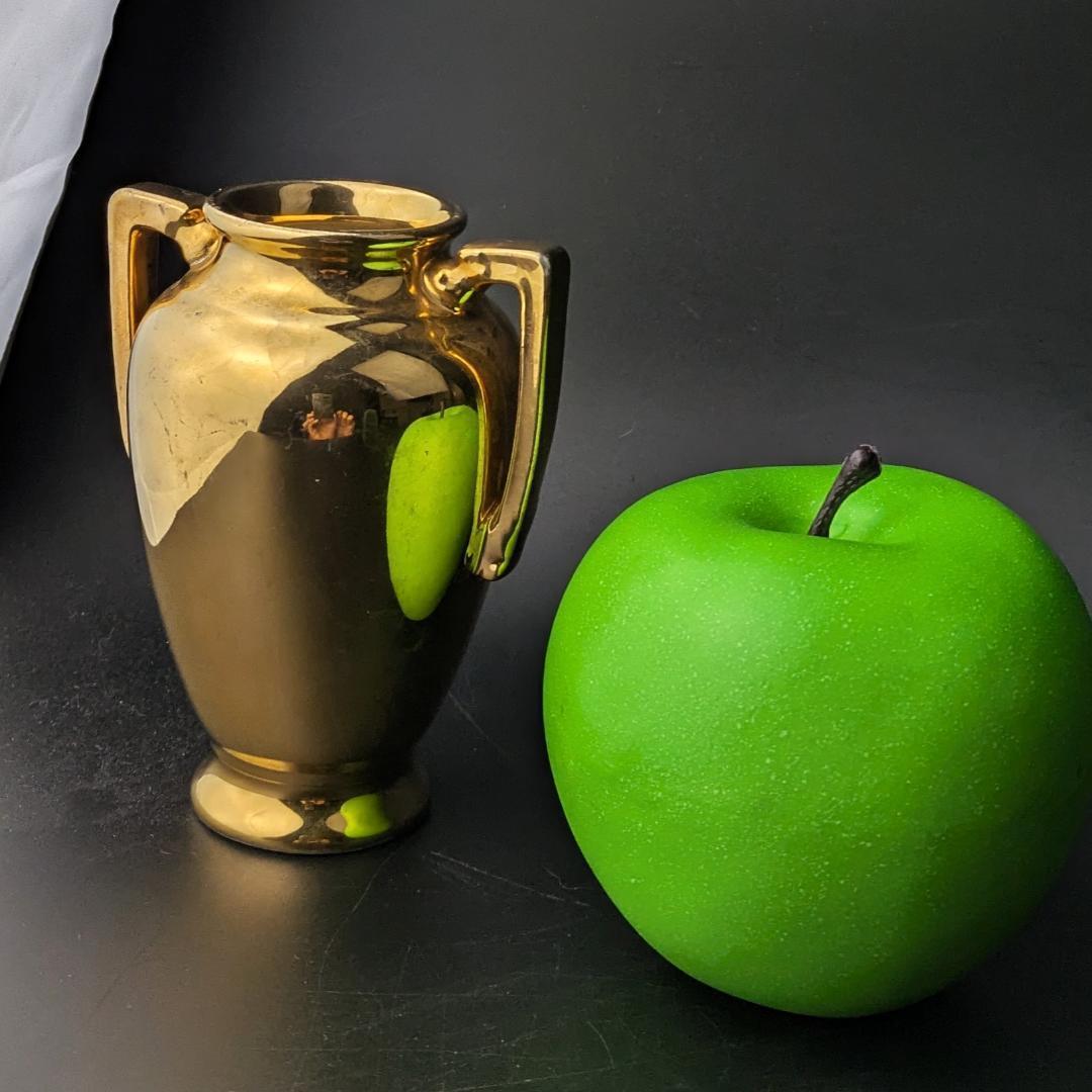 ノリタケ森村組 Mリース 金彩花瓶ミニ 1911-1920年代 双耳 輸出品