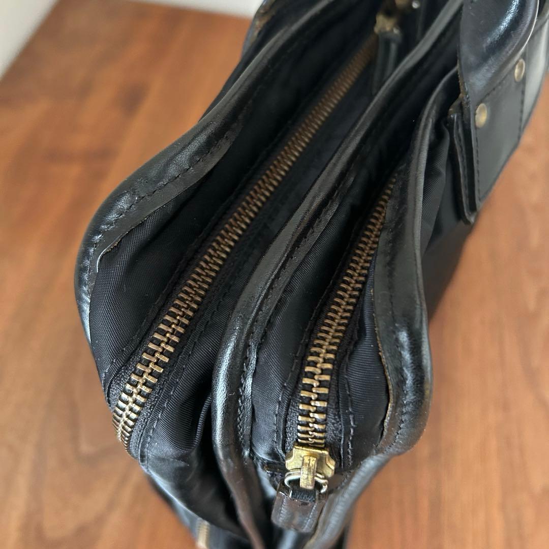 【美品】 Felisi フェリージ　ナイロン×レザー　バッグ1993 黒