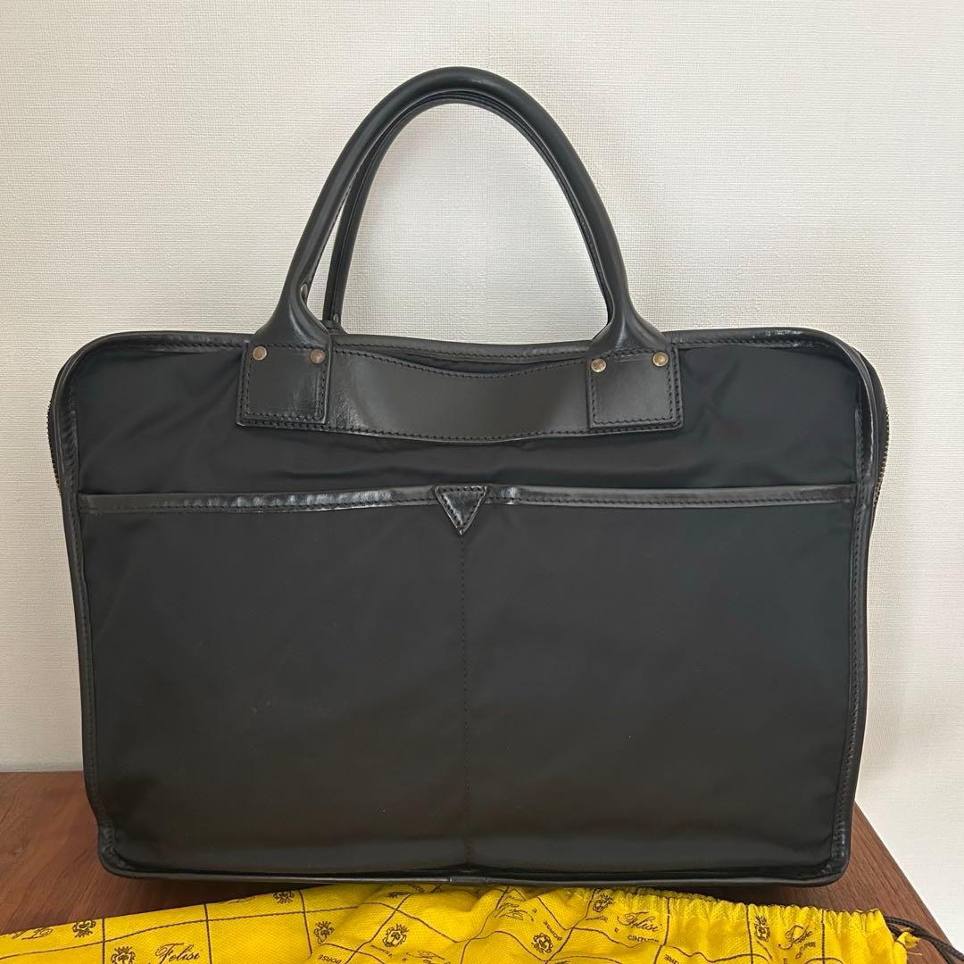 【美品】 Felisi フェリージ　ナイロン×レザー　バッグ1993 黒
