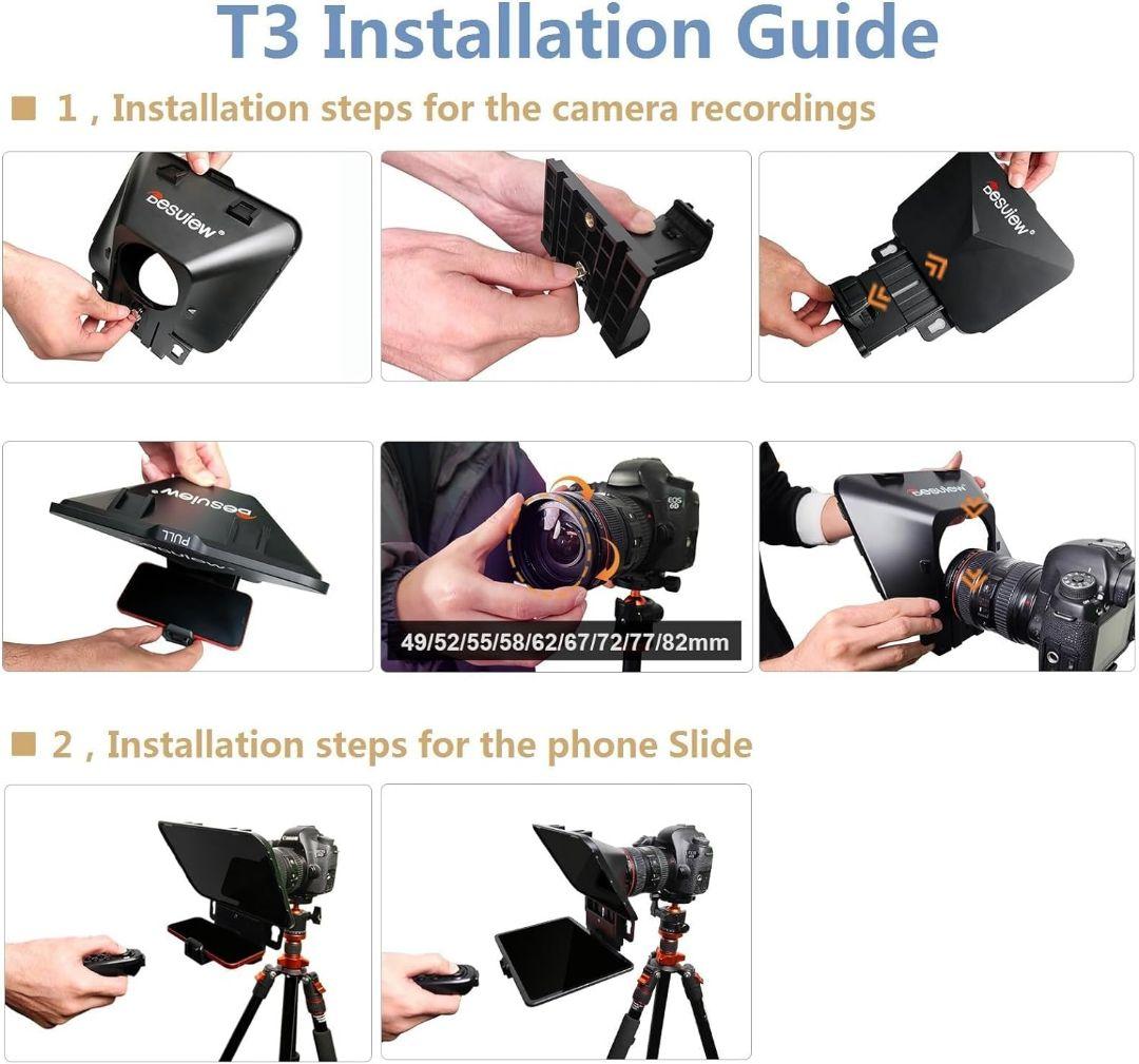 ⭐️1度使用のみ⭐️Desview T3 テレプロンプター スマホ＆タブレット用