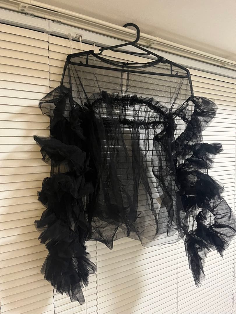 トップス ANDRESD decorative tulle tops