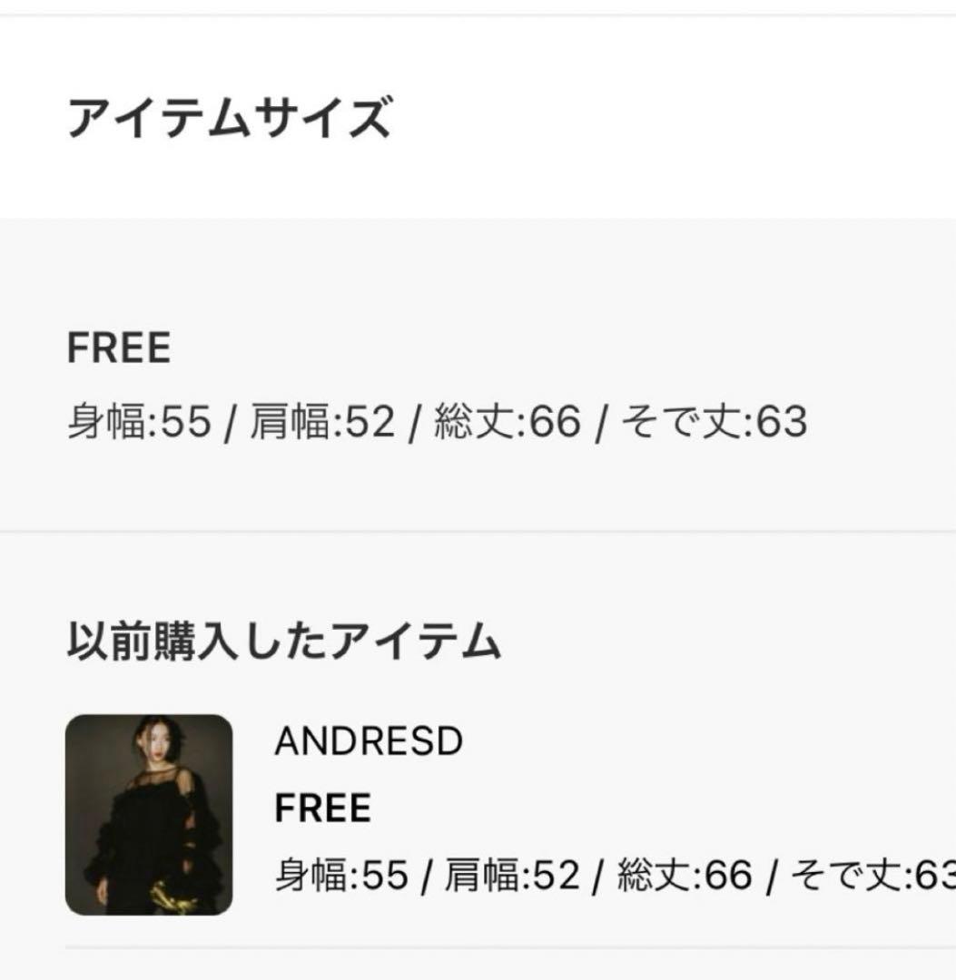 トップス ANDRESD decorative tulle tops