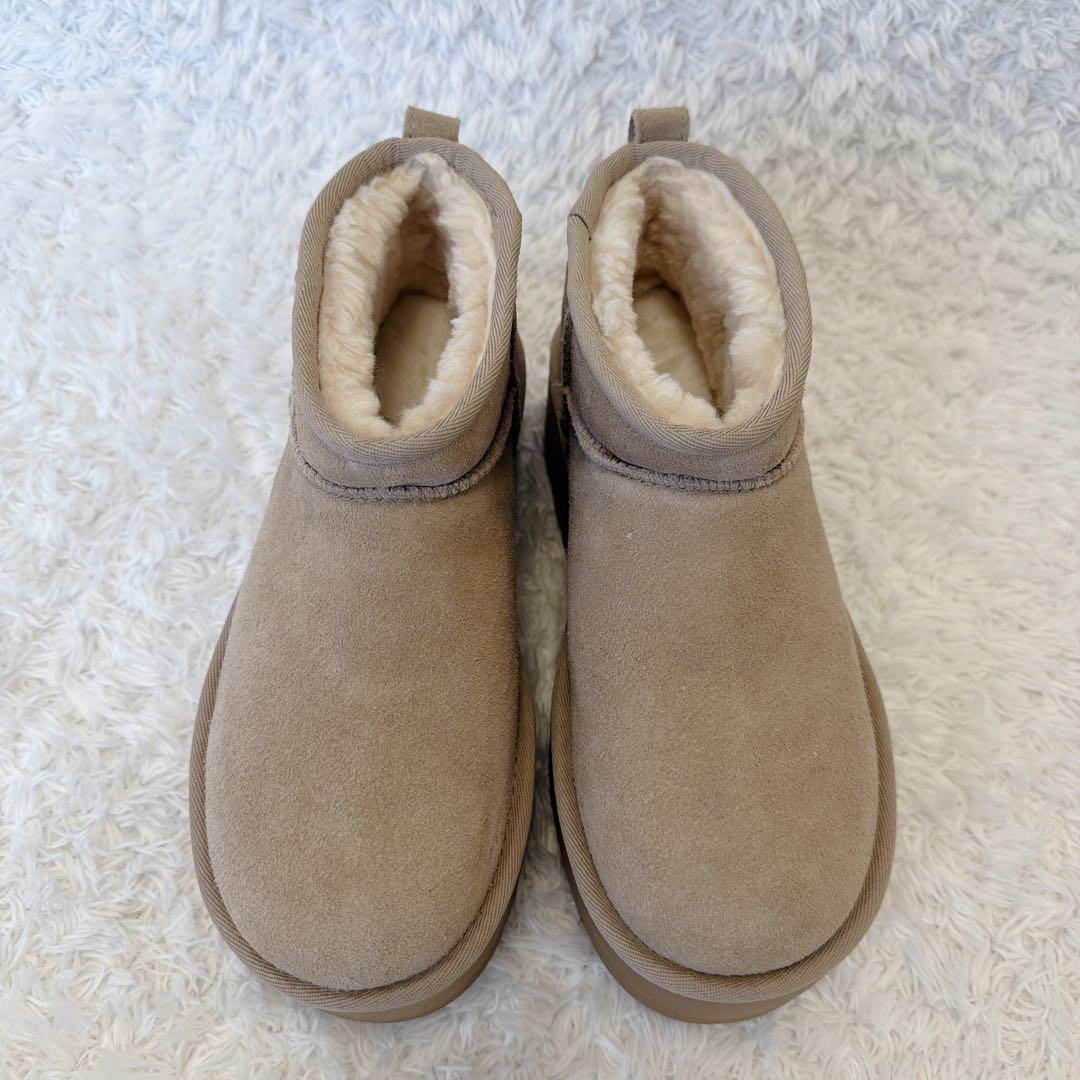 【美品】UGG CLASSIC ULTRA MINI PLATFORM 23cm