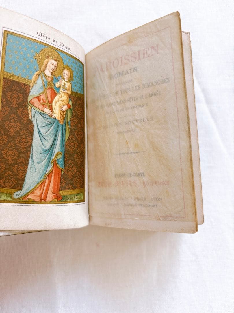 フランスアンティーク　1888年聖書・セルロイド