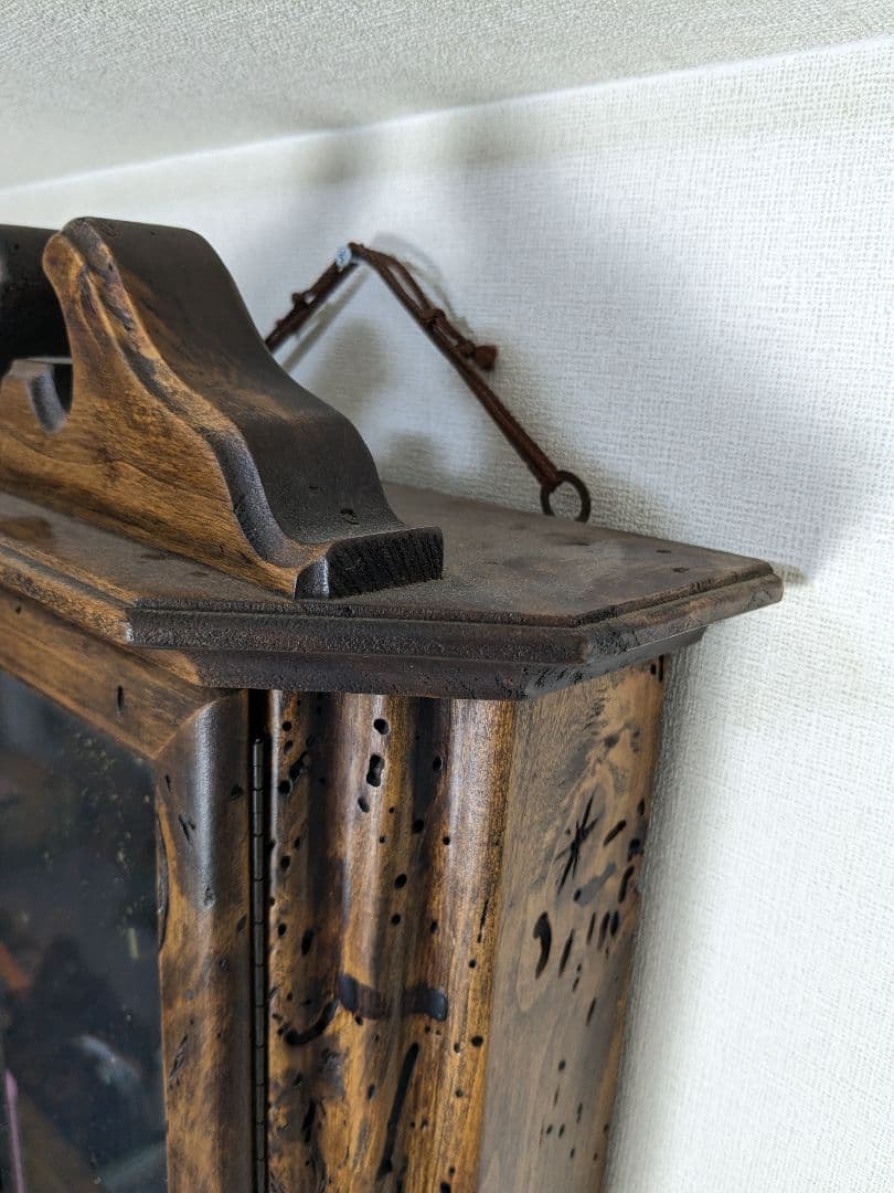 木製 壁掛け キーケース ヴィンテージ ショーケース